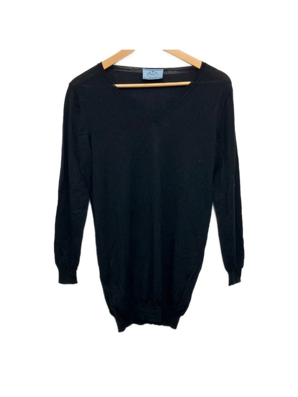 Prada Long Sleeve Sweater 38 S Black